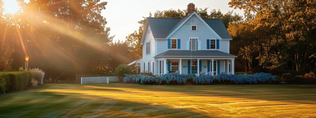 a vibrant coastal home in lewes, delaware, showcases freshly washed exterior surfaces glistening under bright afternoon sunlight, highlighting the importance of house washing to prevent costly repairs and enhance the home's curb appeal.