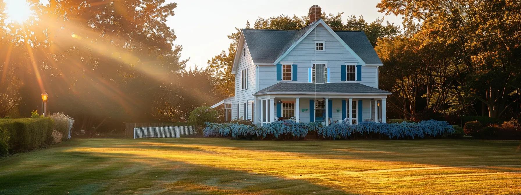 a vibrant coastal home in lewes, delaware, showcases freshly washed exterior surfaces glistening under bright afternoon sunlight, highlighting the importance of house washing to prevent costly repairs and enhance the home's curb appeal.